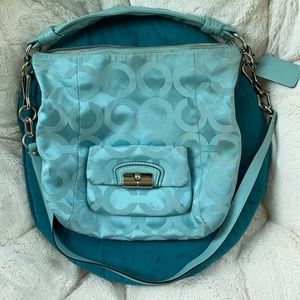 Teal Coach purse